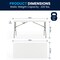 Flash Furniture Rectangle Bi-Fold Table, Plstc, White, Adj., 30" x 60", Plastic Top, White RB-3050FH-ADJ-GG - alternate 8